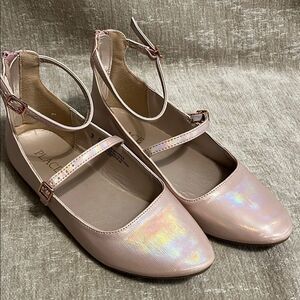 Place Pink Flats with Iridescent Finish